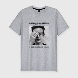 Футболка slim-fit Depeche Mode - Andy Fletcher, цвет: меланж