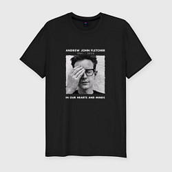 Футболка slim-fit Depeche Mode - Andy Fletcher in memory, цвет: черный