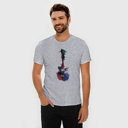 Футболка slim-fit Guitar splash, цвет: меланж — фото 2