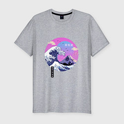 Футболка slim-fit Японские мотивы, цвет: меланж