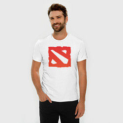 Футболка slim-fit Dota 2 логотип, цвет: белый — фото 2