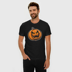 Футболка slim-fit Pumpkin Halloween, цвет: черный — фото 2