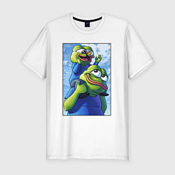 Футболка slim-fit Pepe dad, цвет: белый