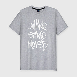 Мужская slim-футболка Make - пошумим