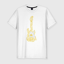 Футболка slim-fit My guitar, цвет: белый