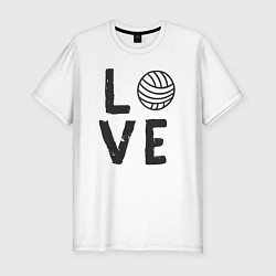 Футболка slim-fit Lover volleyball, цвет: белый