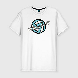 Футболка slim-fit Azure volleyball, цвет: белый