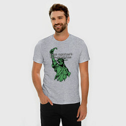 Футболка slim-fit Rage Against - statue of liberty, цвет: меланж — фото 2