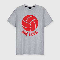 Футболка slim-fit Volleyball my love, цвет: меланж