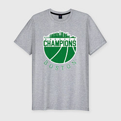 Футболка slim-fit Boston champions, цвет: меланж