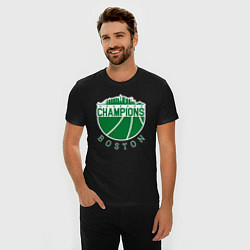 Футболка slim-fit Boston champions, цвет: черный — фото 2