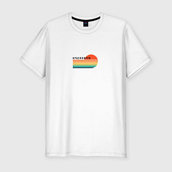 Мужская slim-футболка Красноярск ретро