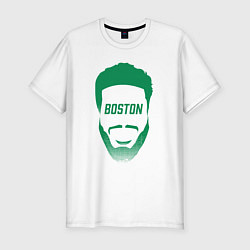Футболка slim-fit Boston Tatum, цвет: белый