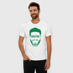 Футболка slim-fit Boston Tatum, цвет: белый — фото 2