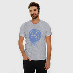 Футболка slim-fit Ink volleyball, цвет: меланж — фото 2