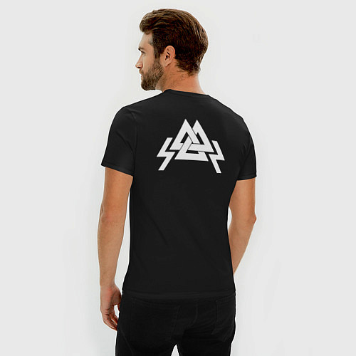 Мужская slim-футболка Молот Тора / Черный – фото 4