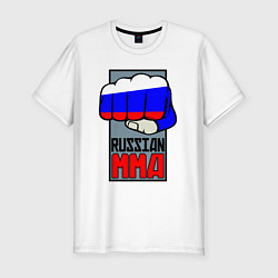 Футболка slim-fit Russian MMA, цвет: белый