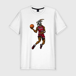 Футболка slim-fit Goat Jordan, цвет: белый