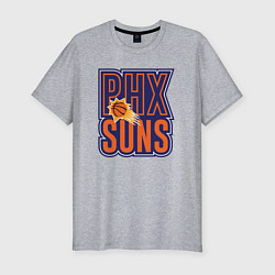 Футболка slim-fit Phx Suns, цвет: меланж