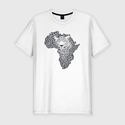 Футболка slim-fit African leopard, цвет: белый