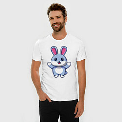 Футболка slim-fit Hello bunny, цвет: белый — фото 2