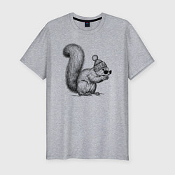 Футболка slim-fit Белка на моде, цвет: меланж