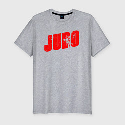 Футболка slim-fit Judo red, цвет: меланж