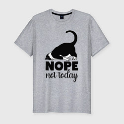 Футболка slim-fit Nope - not today, цвет: меланж