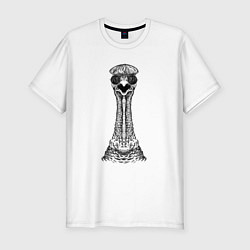 Футболка slim-fit Индейка в кепке, цвет: белый