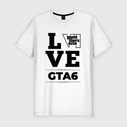 Футболка slim-fit GTA6 love classic, цвет: белый