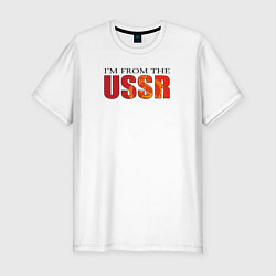 Футболка slim-fit Im from the USSR, цвет: белый