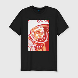 Футболка slim-fit Gagarin in red, цвет: черный