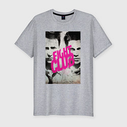 Футболка slim-fit Fight club - pink title, цвет: меланж