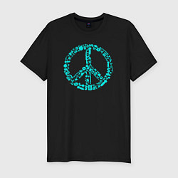 Футболка slim-fit Peace life, цвет: черный