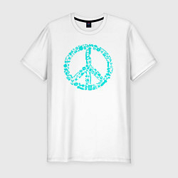 Футболка slim-fit Peace life, цвет: белый