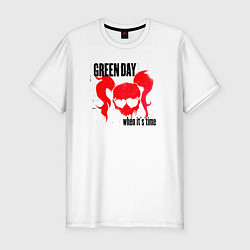 Футболка slim-fit Green Day when its time, цвет: белый