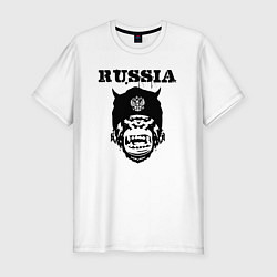 Футболка slim-fit Russian gorilla, цвет: белый