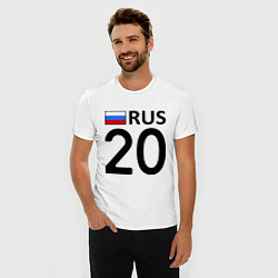 Футболка slim-fit RUS 20, цвет: белый — фото 2