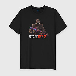 Футболка slim-fit Standoff 2 - man with a gun, цвет: черный