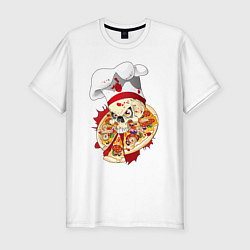 Футболка slim-fit Bloody pizza, цвет: белый