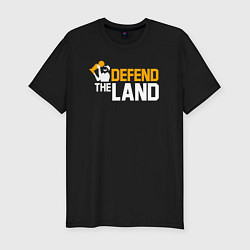 Футболка slim-fit Defend the land, цвет: черный