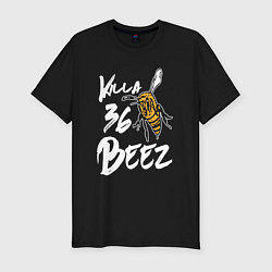 Футболка slim-fit Killa beez 36, цвет: черный