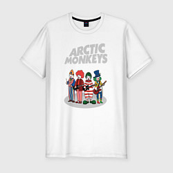 Футболка slim-fit Arctic Monkeys clowns, цвет: белый