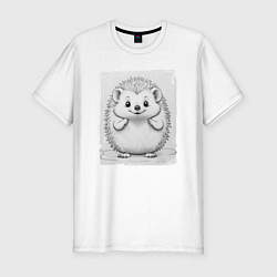 Футболка slim-fit Пухлый ежик, цвет: белый