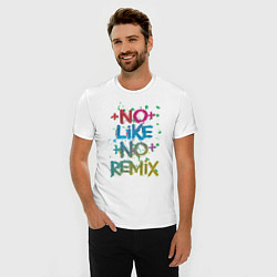 Футболка slim-fit No like no remix, цвет: белый — фото 2