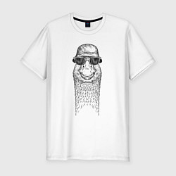 Футболка slim-fit Утка в панаме, цвет: белый