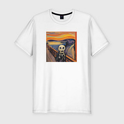 Футболка slim-fit Scream munch, цвет: белый