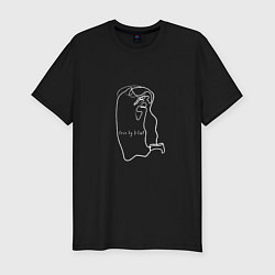 Футболка slim-fit Любовь по Климту белый, цвет: черный