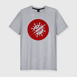 Футболка slim-fit Против вируса, цвет: меланж