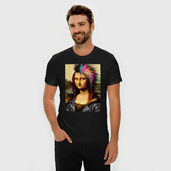 Футболка slim-fit Mona Lisa - punks not dead, цвет: черный — фото 2